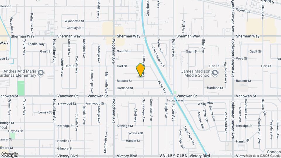 13509 Bassett St Map and Location Details