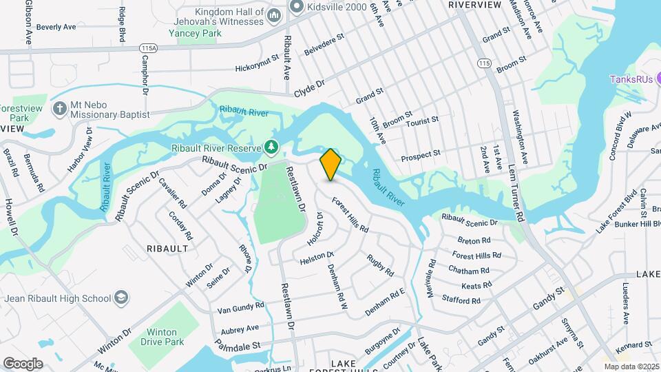 2232 Ribault Scenic Dr Map and Location Details