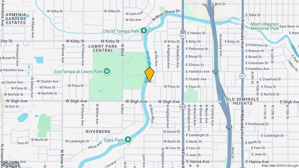 411 W Flora St Map and Location Details