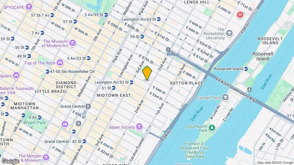 235 E 54th St Map and Location Details