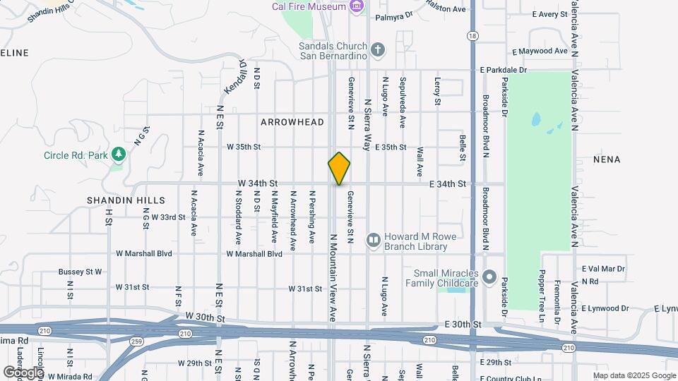 3389 N Mountain View Ave Map and Location Details