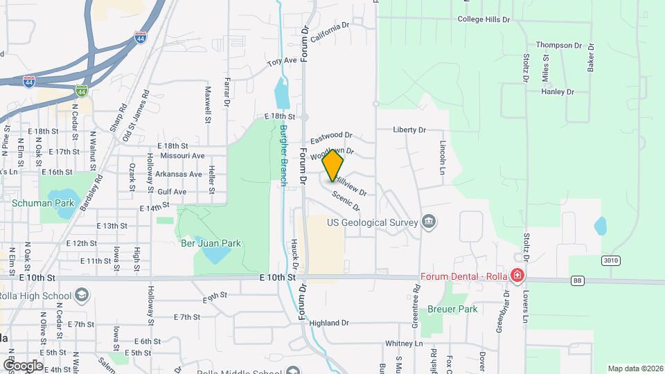 1516 Scenic Dr Map and Location Details