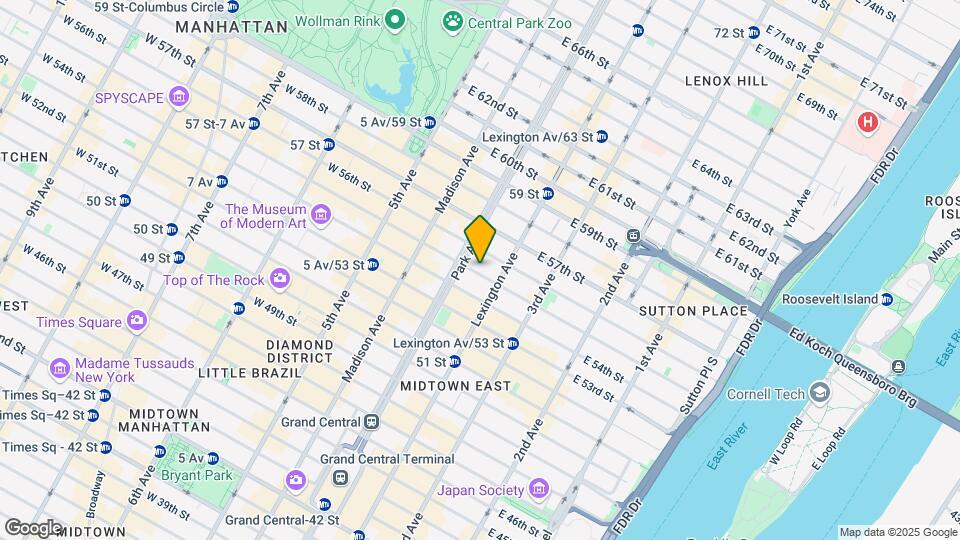 115 E 55th St Map and Location Details