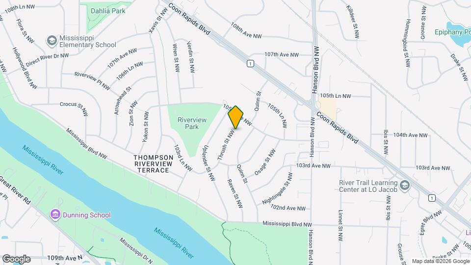 10440 Thrush St NW Mapa y Detalles de la Ubicación