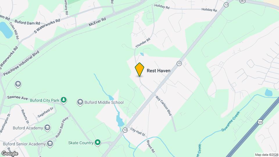 405 Thunder Rd Map and Location Details