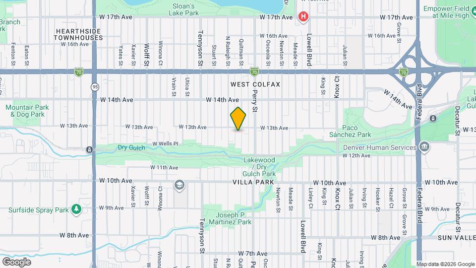 1277 Quitman St Mapa y Detalles de la Ubicación