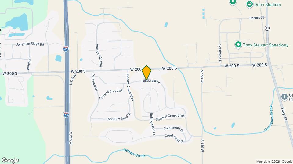 2195 Lakecrest Dr Map and Location Details