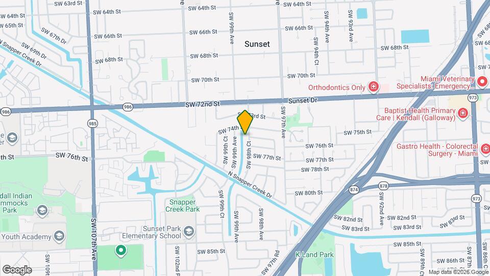7500 SW 98th Ct Map and Location Details