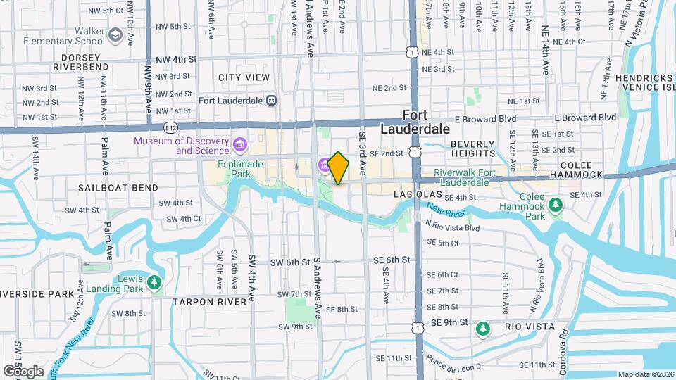 100 E Las Olas Blvd, Unit 3201 Mapa y Detalles de la Ubicación