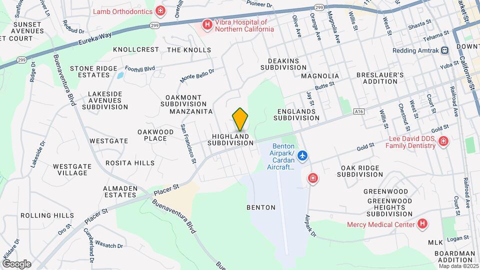 1635 Mesa St Map and Location Details