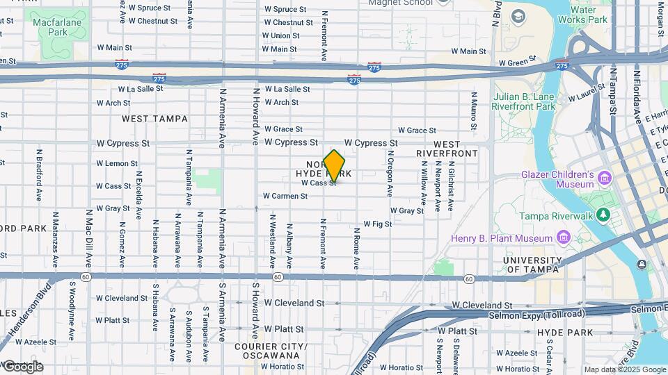 1718 W Cass St Map and Location Details