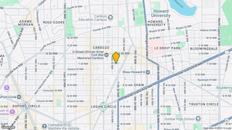 1102 T St NW Map and Location Details