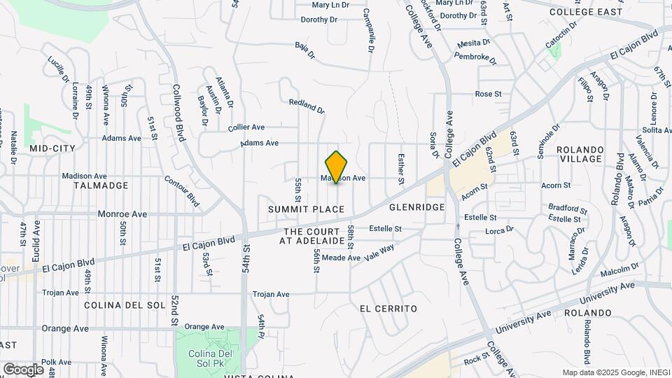 4564 El Cerrito Dr Map and Location Details