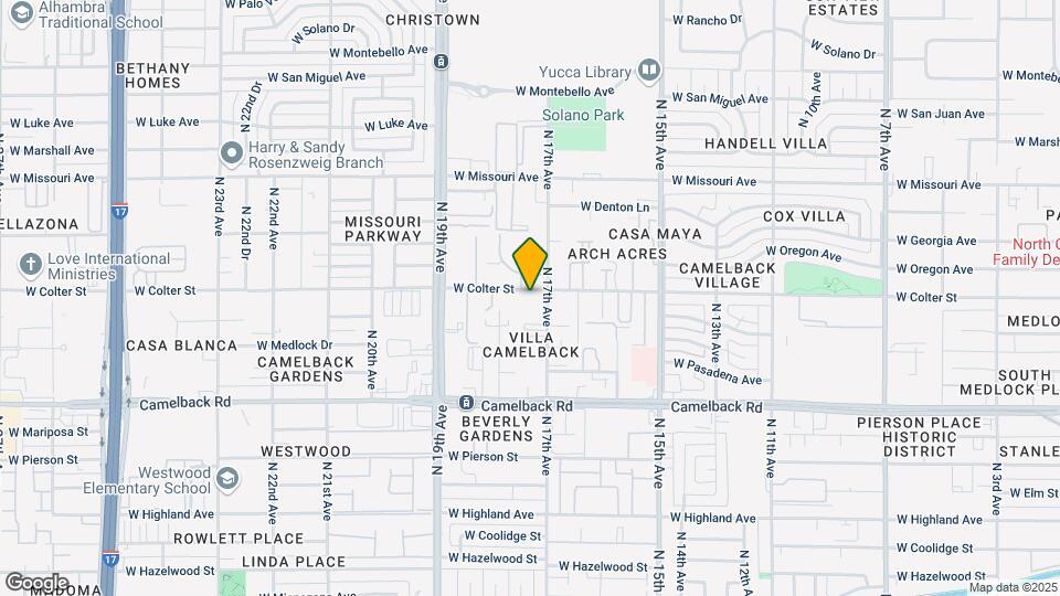 1715 W Colter St Map and Location Details