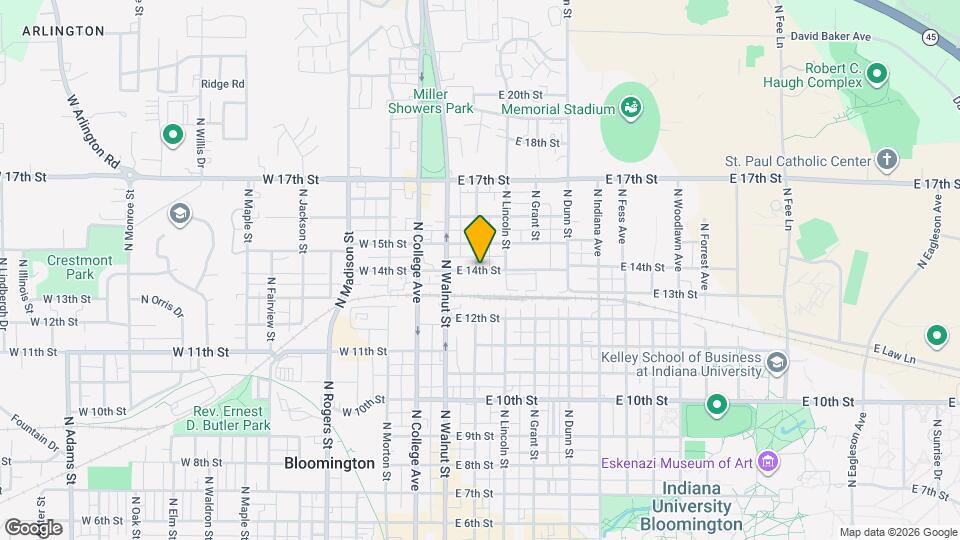 203 E 14th St Map and Location Details