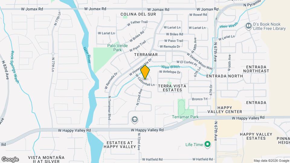 7220 W Cottontail Ln Map and Location Details