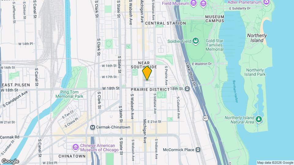 1721 S Michigan Ave Mapa y Detalles de la Ubicación