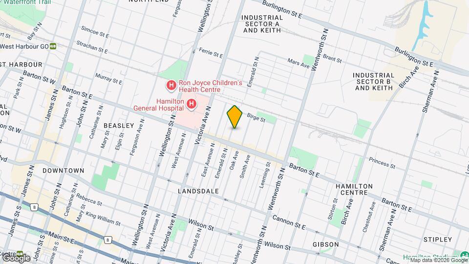 296 Emerald St N, Unit 1 Map and Location Details