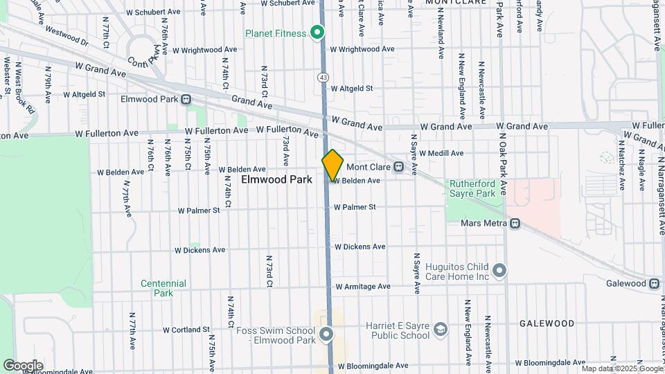 2233 N Harlem Ave Mapa y Detalles de la Ubicación