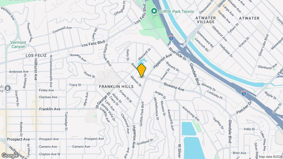 2823 Hyperion Ave Map and Location Details