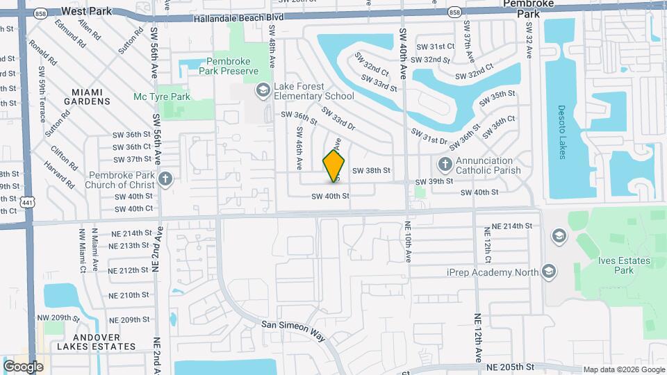 4410 SW 39th St Map and Location Details