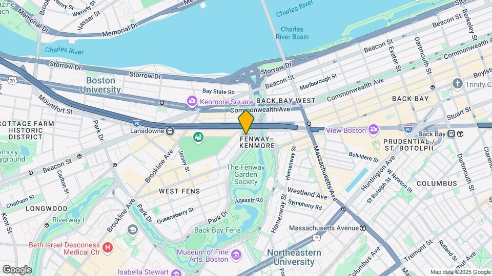 1161 Boylston St, Unit 1 Map and Location Details