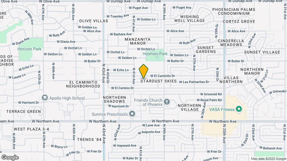 4024 W Las Palmaritas Dr Map and Location Details