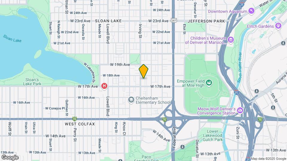 1724 Irving St Map and Location Details