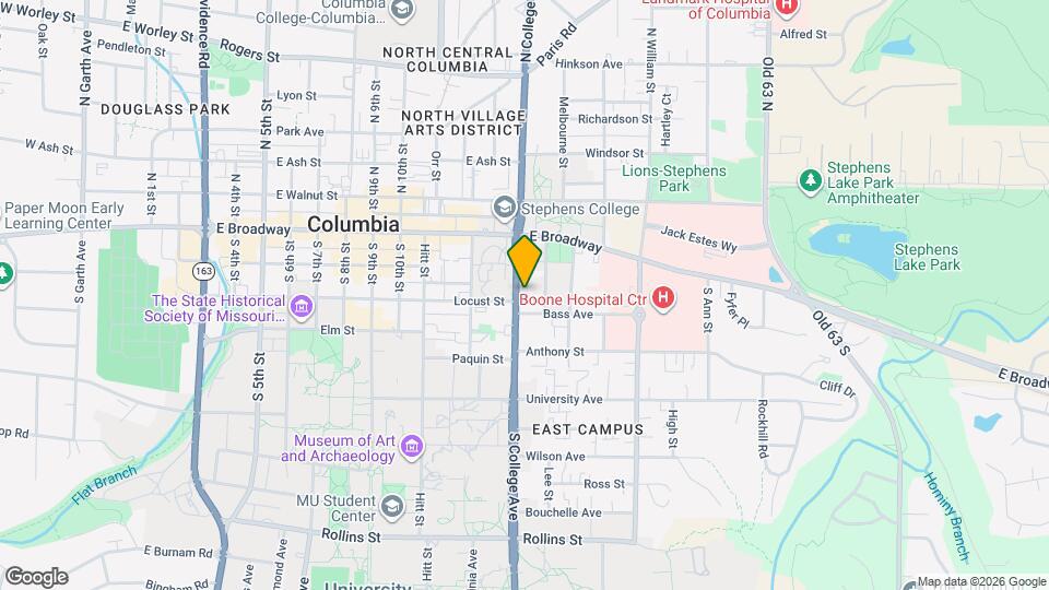 110 S College Ave Map and Location Details
