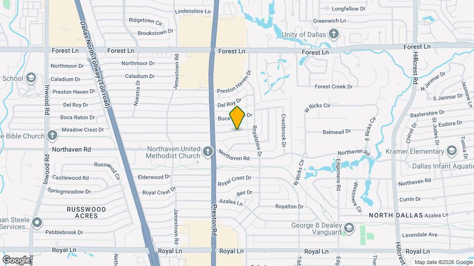 6106 Meadow Crest Dr Map and Location Details