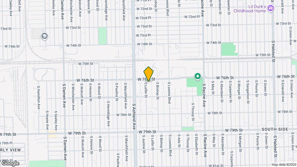 7611 S Laflin St Map and Location Details
