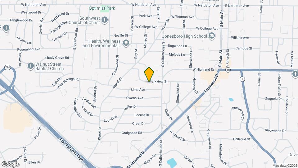 733 Parkview St Map and Location Details