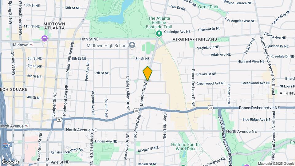 811 Monroe Dr Map and Location Details