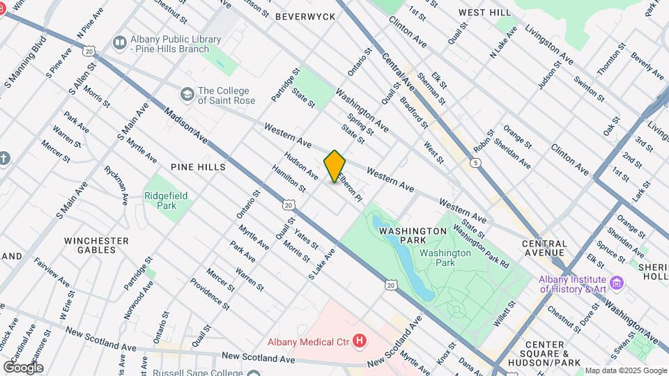 431 Hudson Ave Map and Location Details