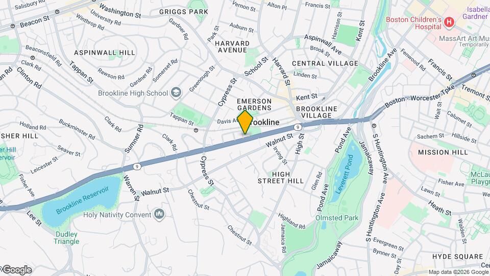 201 Boylston St Map and Location Details