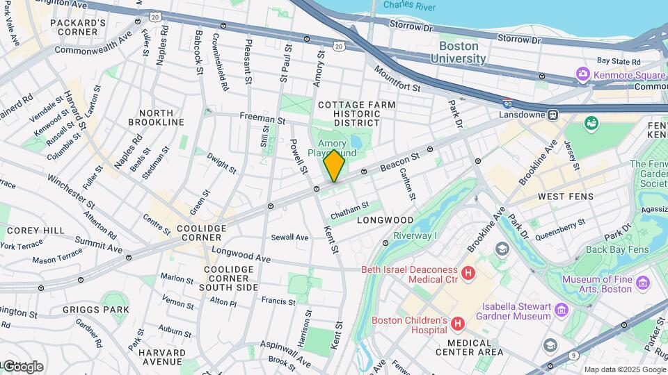 1141 Beacon St, Unit F-12 Map and Location Details