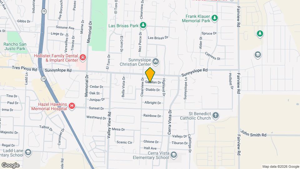 1471 Gabilan Dr Map and Location Details