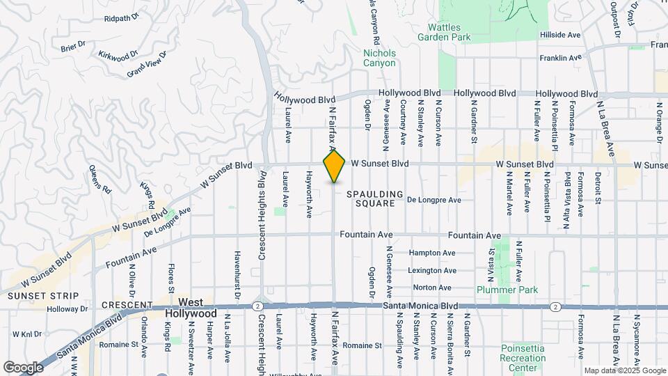 1440 N Fairfax Ave, Unit 103 Mapa y Detalles de la Ubicación