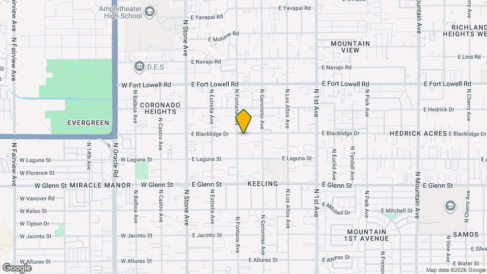 308 E Blacklidge Dr Mapa y Detalles de la Ubicación
