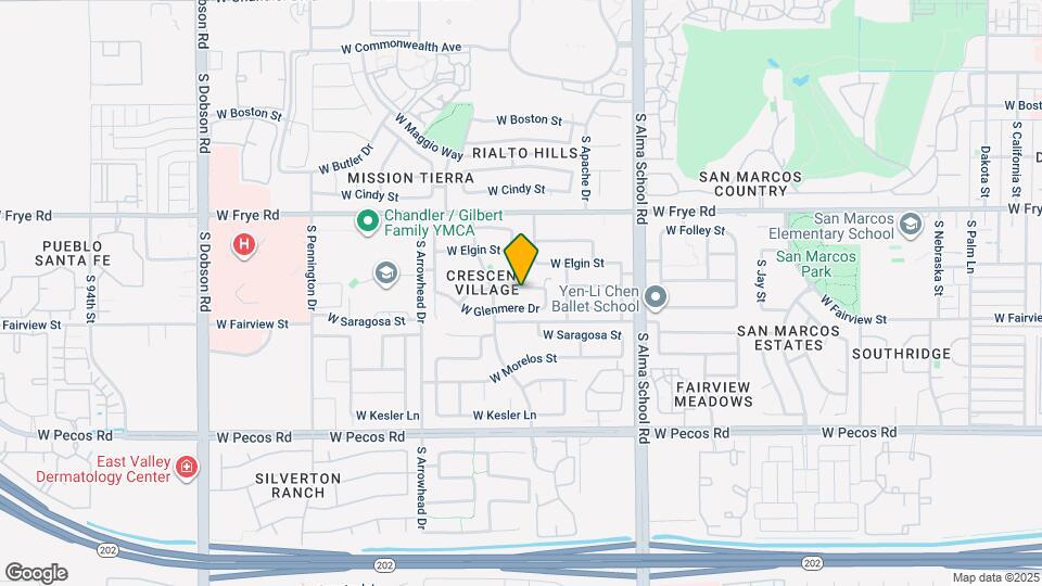 1261 W Whitten St Map and Location Details