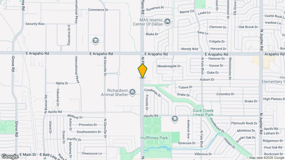 726 N Plano Rd Map and Location Details