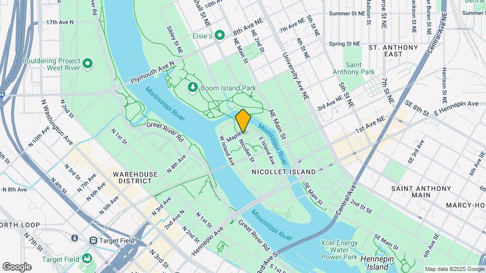 Nicollet Island Historic Homes Map and Location Details