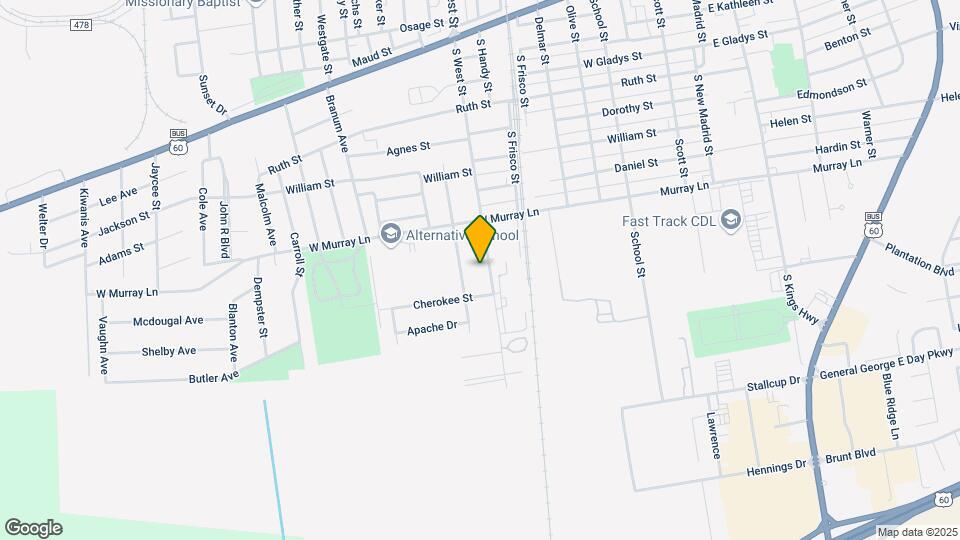 821 S West St Map and Location Details