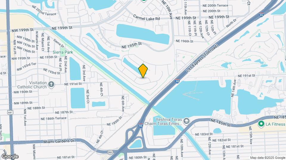 754 NE 191st Terrace Map and Location Details