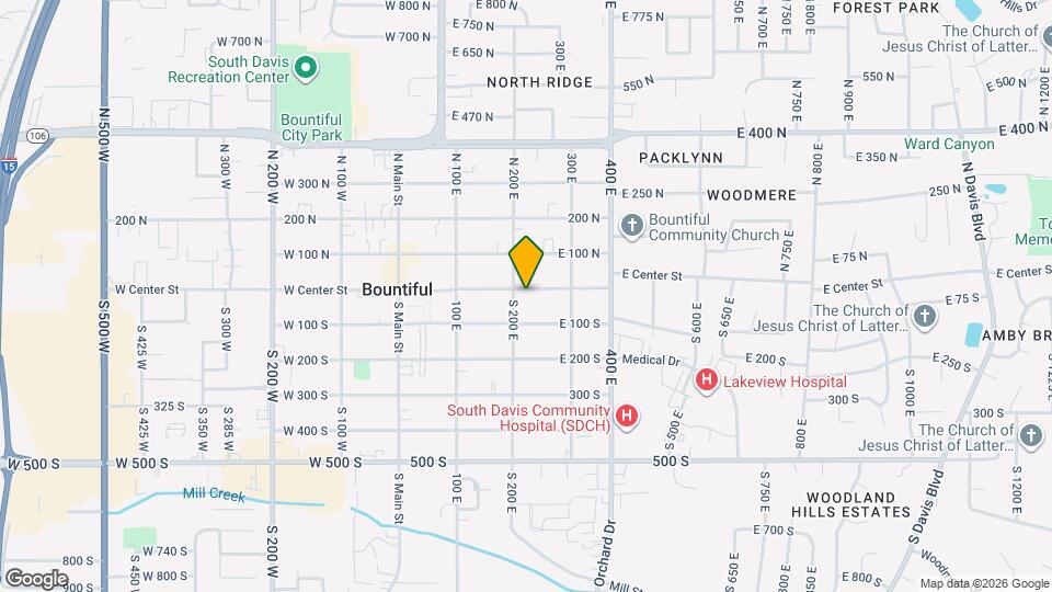 222 E Center St Map and Location Details