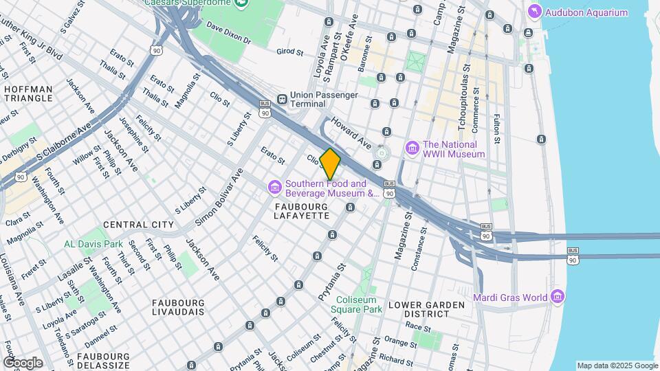 1227 Carondelet St Map and Location Details
