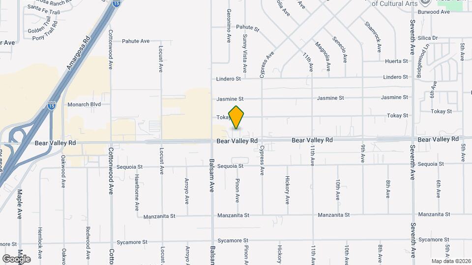 15398 Bear Valley Rd Map and Location Details