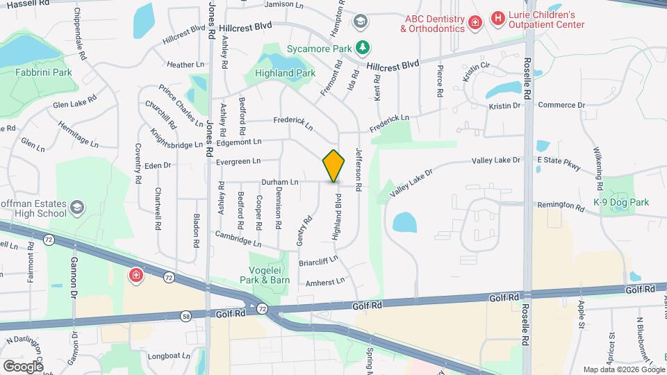 1490 Highland Blvd Map and Location Details