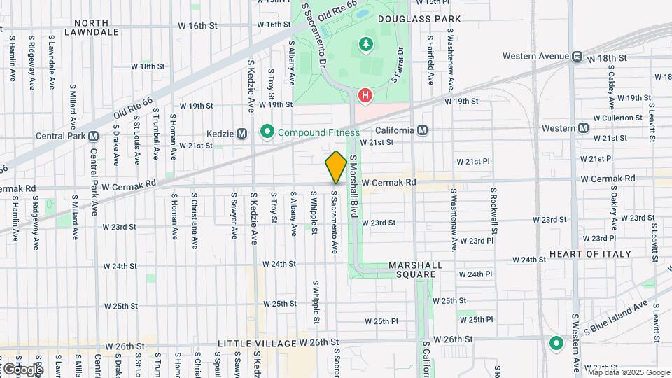 2917 W Cermak Rd Map and Location Details