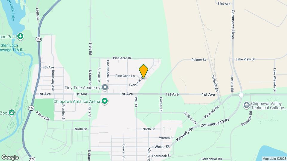 1109 Evergreen Ln, Unit 2 Map and Location Details